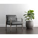 Earl Ash Grey / Brentwood Charcoal Leather Lounge Chair